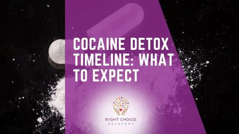 Featured image for the cocaine detox timeline, covering what to expect at each stage of cocaine withdrawal, from Right Choice Recovery in Dayton, New Jersey.