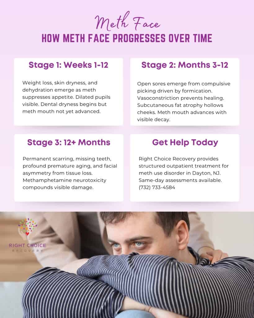 Meth face progression