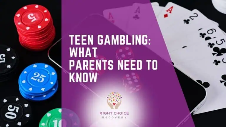 Featured image for a parent guide to teen gambling, covering the forms of adolescent gambling parents overlook, from Right Choice Recovery in Dayton, New Jersey.